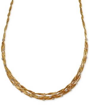 image of D-Oro by Effy Diamond Embellished Necklace (1-5/8 ct. t.w.) in 14k Yellow Gold