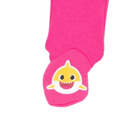Baby Girls Pinkfong Shark 2 Pack Zip Up Sleep N' Play Coveralls