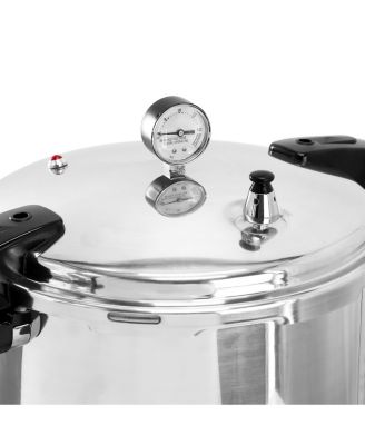 24 Quart Large Capacity Aluminum Stovetop Pressure Cooker for Induction and Gas Stove-Tops