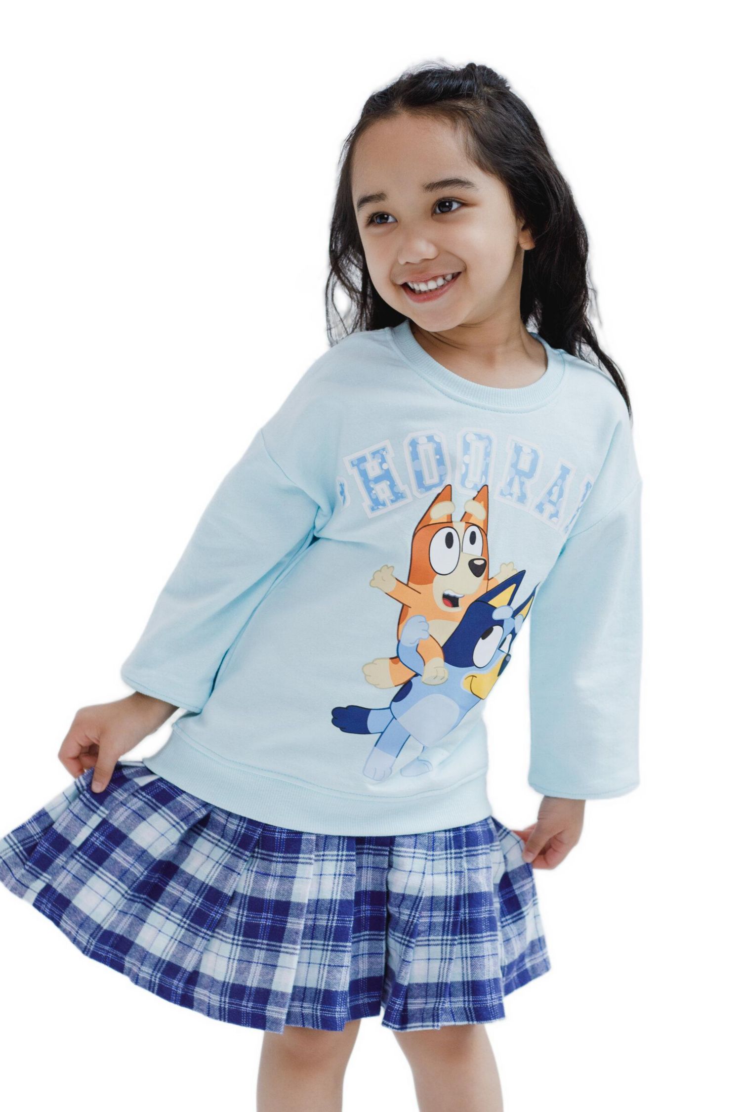 Toddler Girls (2T-5T) Fleece Sweatshirt and Pleated Skirt