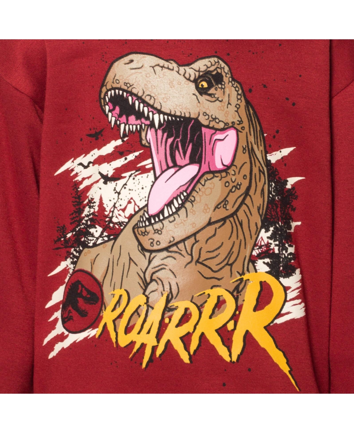 Jurassic Park Toddler Boys Jurassic World Jurassic World Dinosaur T-Rex Fleece Pullover Hoodie and Pants Outfit Set