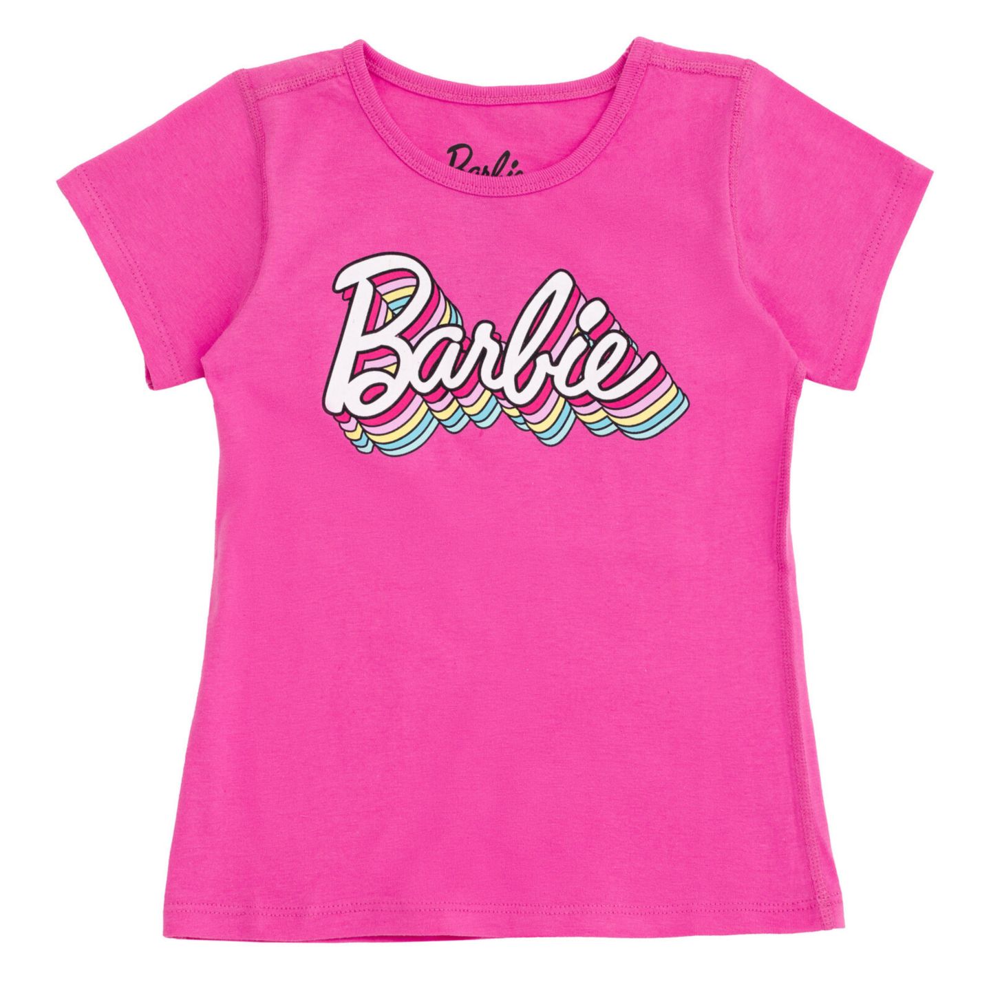 Футболки Barbie Sensory Friendly 2-Pack для девочек, цвет: Фуксия светлый розовый — фото 5