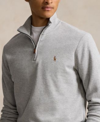 Men's Estate-Rib Cotton Quarter-Zip Pullover