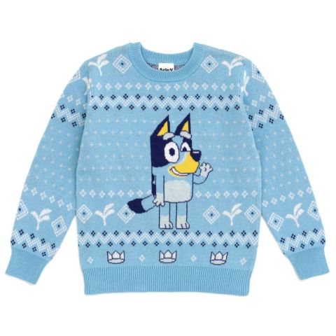 Свитер Bluey Christmas Matching Family Sweater Toddler to Adult Sizes для мальчиков, цвет: Светлый синий