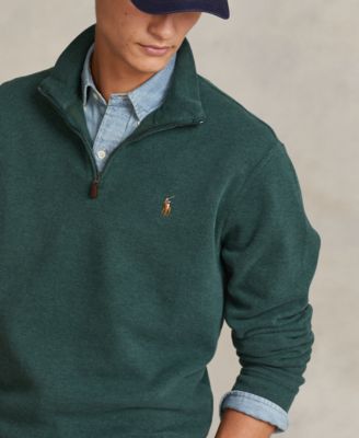 Men's Estate-Rib Cotton Quarter-Zip Pullover