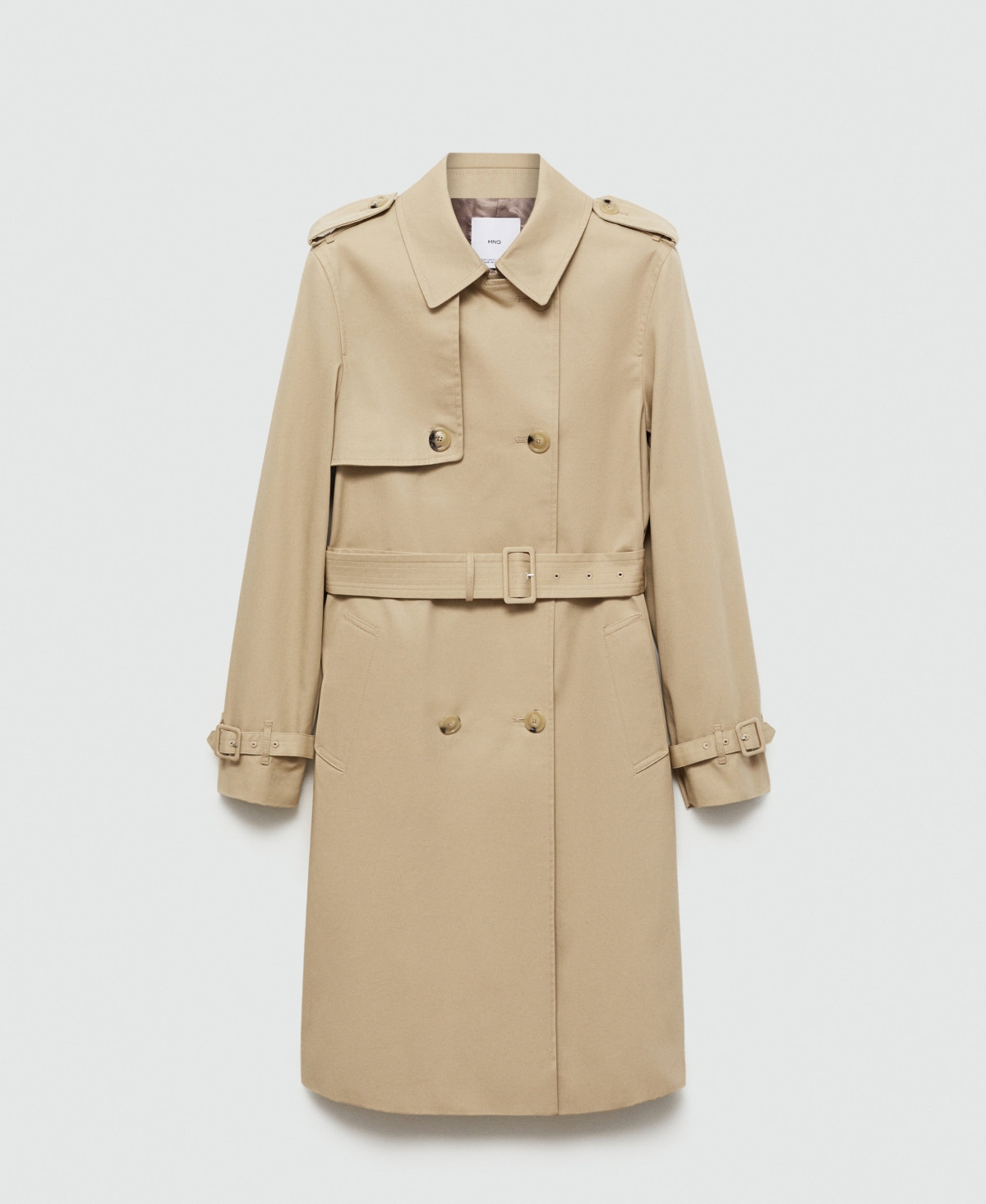Mango Women's Belt Detail Classic Trench Coat