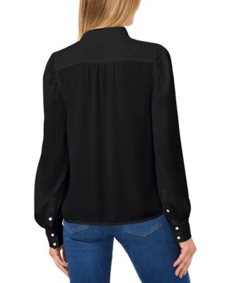 Women's Stand-Collar Long-Sleeve Top