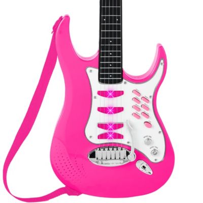 Kids Electric Musical Guitar Toy Play Set w/ 6 Demo Songs, Whammy Bar, Microphone