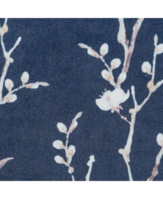 Premium 2-Panel Sakura Cherry Tree Soft Velvet Curtains - 3-in-1 Back Tab, Rod Pocket, Ring Tab- for Windows Living Room Bedroom - Partial Room Darkening Drapes for Privacy 52 x 108 Inches