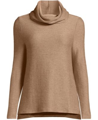 Women's Cable Ottoman Relaxed Long Sleeve Cowl Neck Top