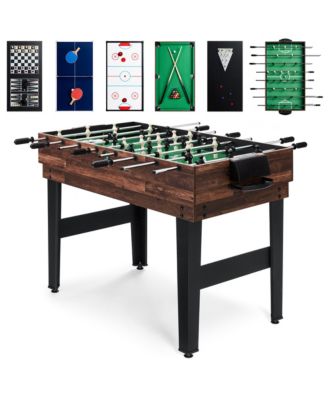 2x4ft 10-in-1 Combo Game Table Set w/ Hockey, Foosball, Pool, Shuffleboard, Ping Pong