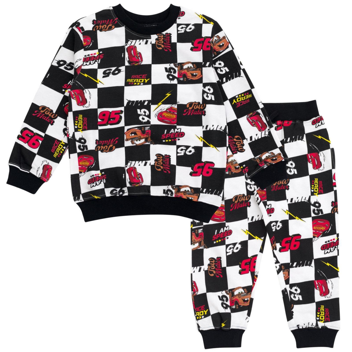 Disney Toddler Boys Lion King Toy Story Cars French Terry Sweatshirt and Jogger Pants Outfit Set to (2T - 10-12)