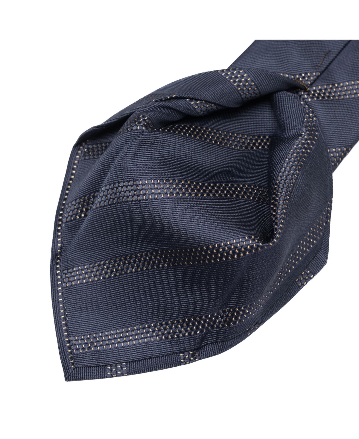 Milano - Silk Jacquard Tie for Men - Black and gold