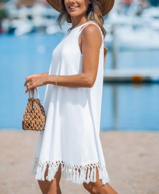 Women's Boho Breeze Tassel Cover Up Dress