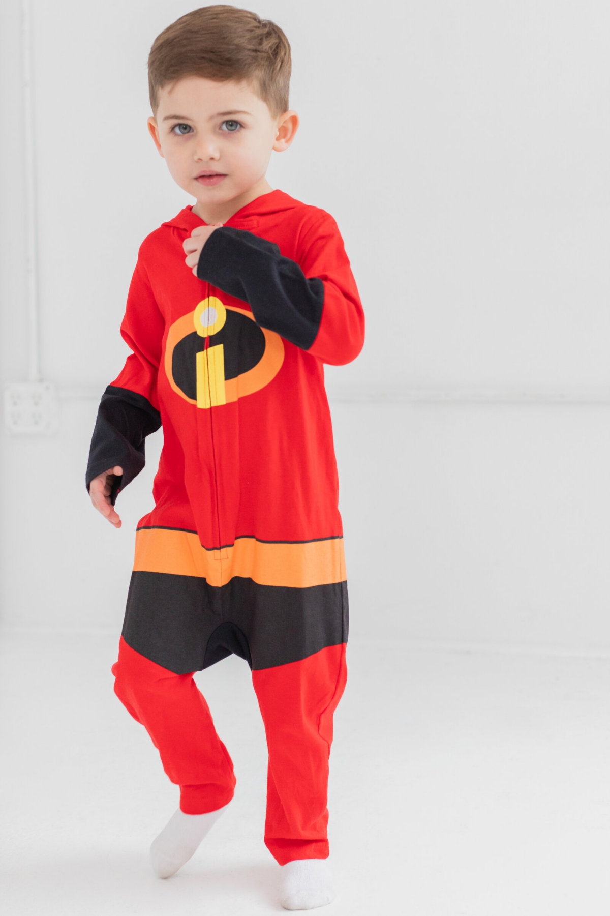 Incredibles Toddler Boys Disney Mr. Incredible Zip Up Cosplay Coverall Newborn to
