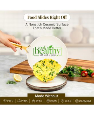 Pro Natural Collection 13-Piece Ceramic Coating Nonstick Cookware Set