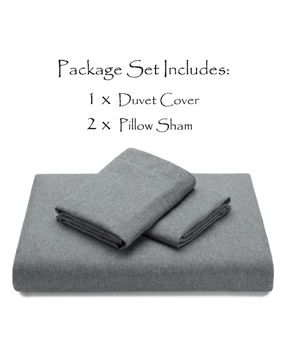 Chanasya Premium Faux Linen Bedding Duvet Cover 3-Piece Soft Luxury Set