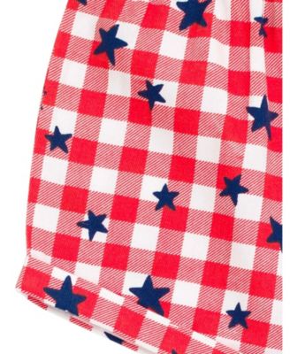 Girls Skye July 4th Peplum T-Shirt and Twill Shorts Outfit Set to