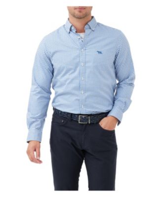 Rodd Gunn Men's Gunn Check Oxford Long Sleeve Slim Fit Shirt