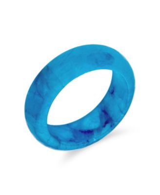 Good Luck Energy Smooth Stackable Natural Gemstone Jade Band Ring