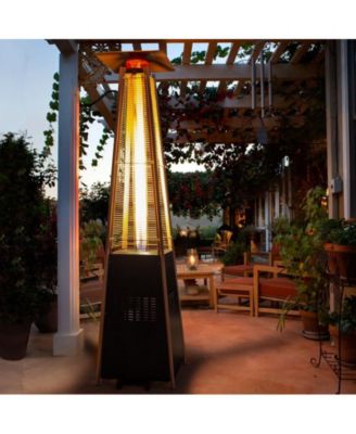 42000 BTU Outdoor Black Pyramid Patio Heater with Cover