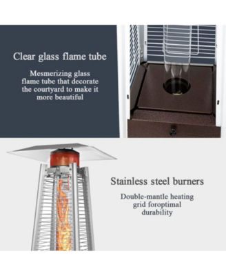 42000 BTU Outdoor Black Pyramid Patio Heater with Cover