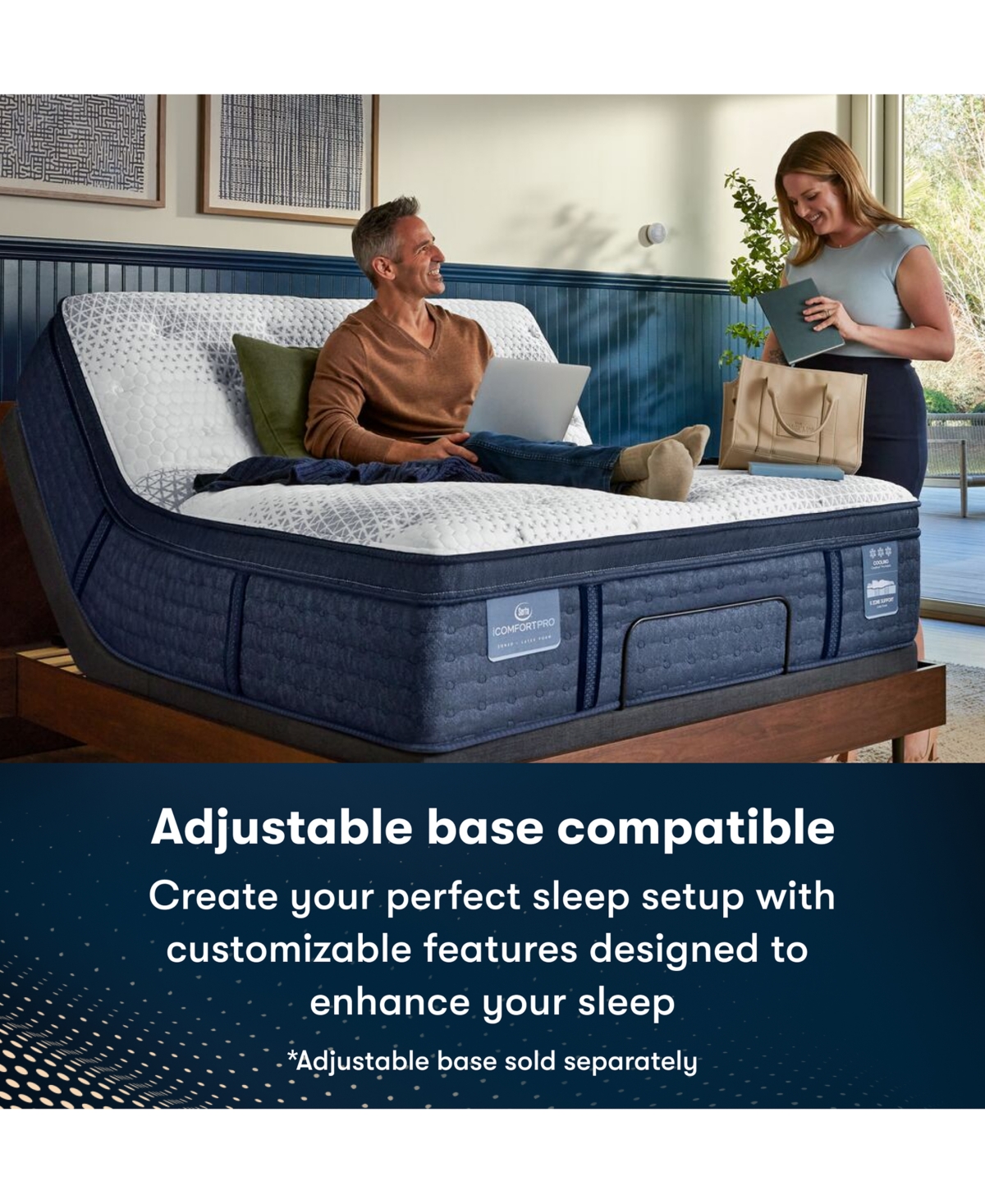Serta Icomfortpro Dartmouth 15" Latex Foam Plush Pillow Top Mattress Set In No Color