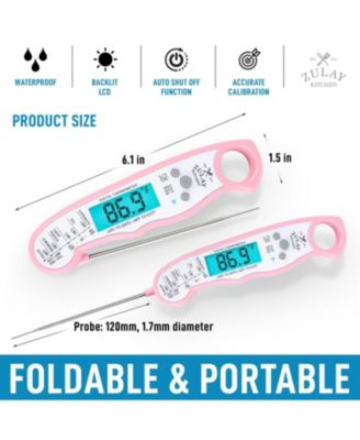 Instant Read Food Thermometer - Waterproof Digital Meat Thermometer