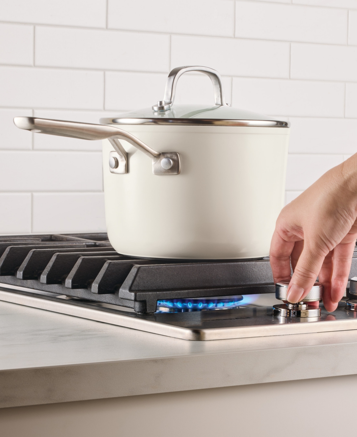 Kitchenaid 3-qt. Ceramic Nonstick Saucepan In Porcelain White