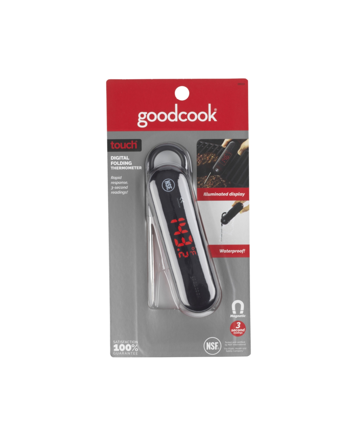 Good Cook Touch Digital Instant Read Thermometer With Lcd Display In Black