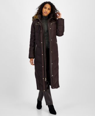 Michael michael kors hooded maxi puffer coat on sale