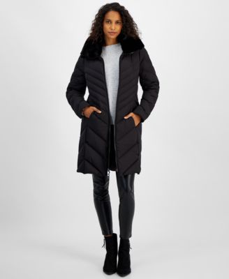 Macy's women's puffer coats on sale