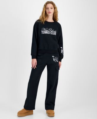 Juniors Sweatshirt Cargo Sweatpants