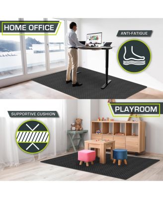 Checkered Puzzle Exercise Mat 1-in, 24 Sq Ft - 6 Tiles