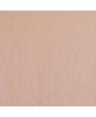 Rosette Floral Embellished Cuff Tab Top Solid Curtain Panel, 50"W x 95"L