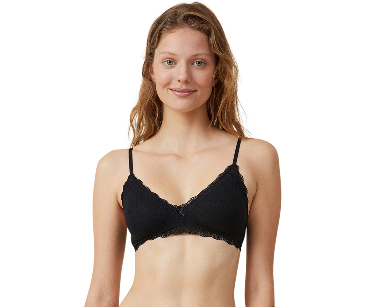 Cotton On Women's Lace Triangle Padded Bralette