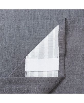 Chanasya Premium 2-Panel Faux Belgian Flax Textured Semi Sheer Curtains - for Windows Living Room Bedroom Patio - Partial Sheer Drapes for Privacy & Home Decor 52 x 84 Inches Long - Dark Blue