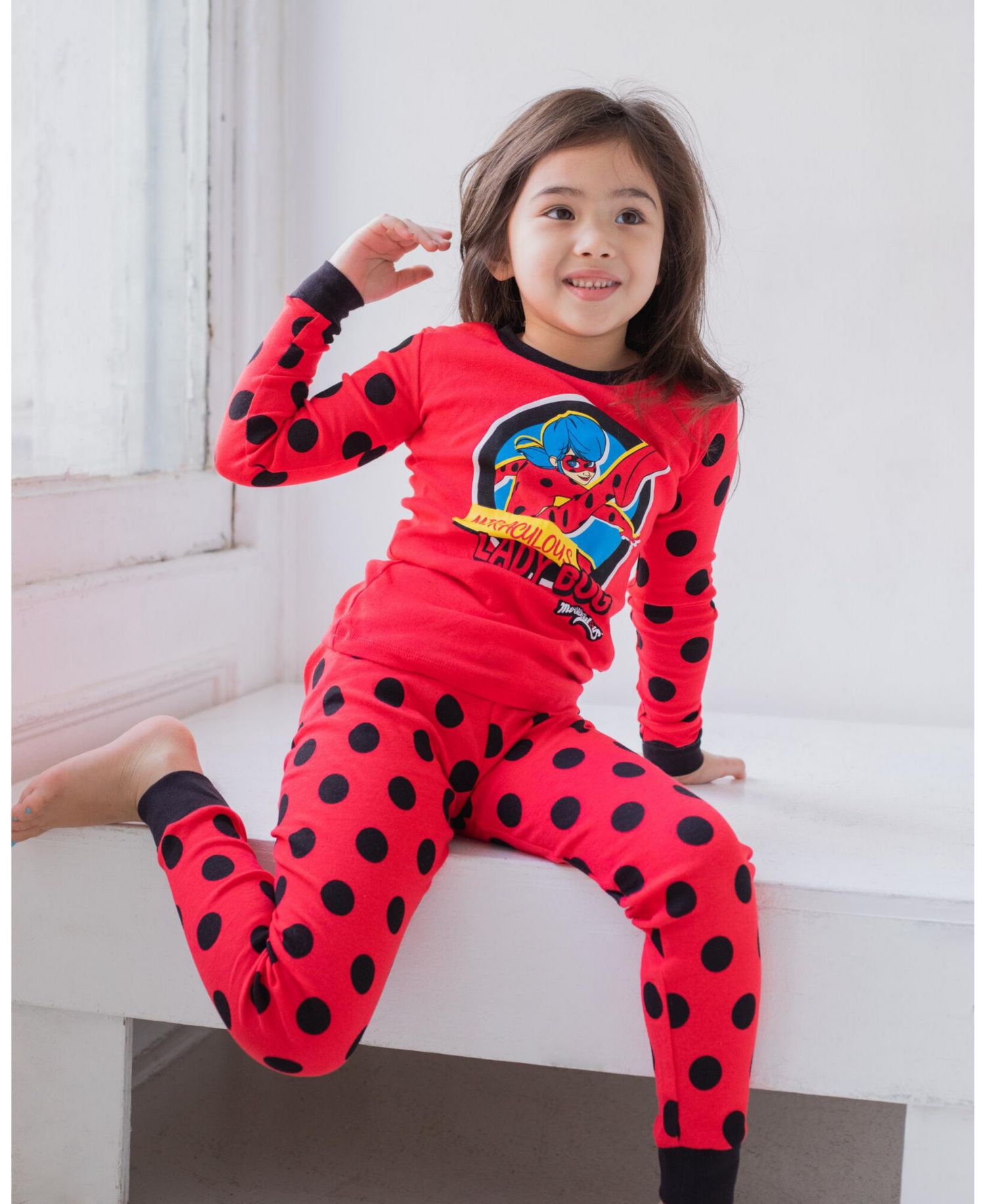 Girl's Pullover Pajama Shirt and Pants Sleep Set