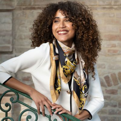 Moment in Time - Hand Rolled Silk Foulard for Women