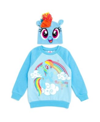 My Little Pony Girls My Pony Rainbow Dash Pullover Fleece Sweatshirt ...