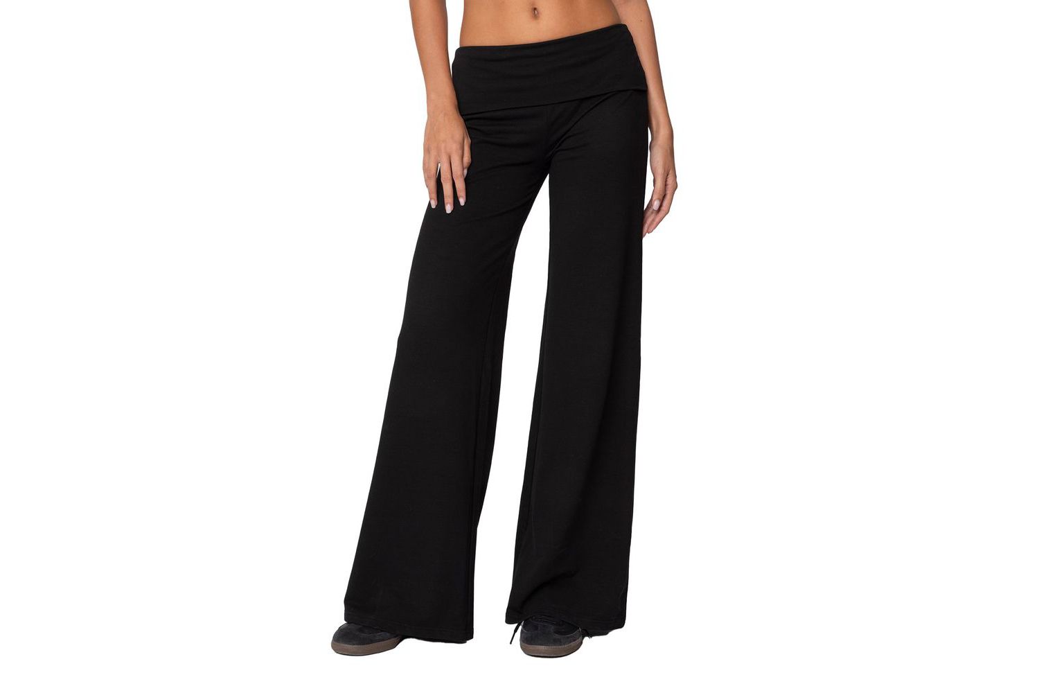 Women's Wide Leg Fold Over Pants
