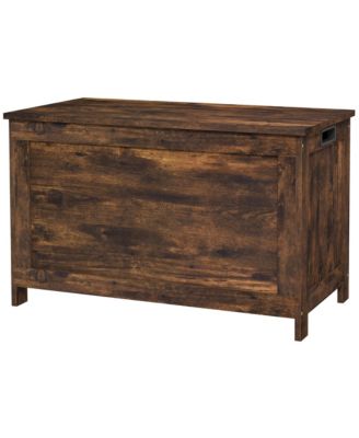29.9" Storage Chest w/ 2 Safety Hinges, Wooden Box,