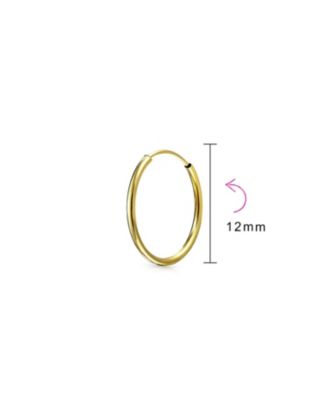 Tiny 1pc Minimalist Thin 14K Gold Ear Hoop Tragus Cartilage Piercing Conch Daith Earring .50 .64 .70 Inch