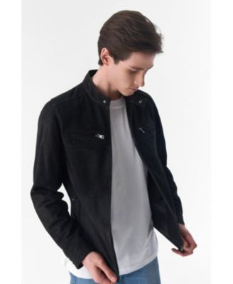 Повседневная куртка из замши Furniq UK, черная