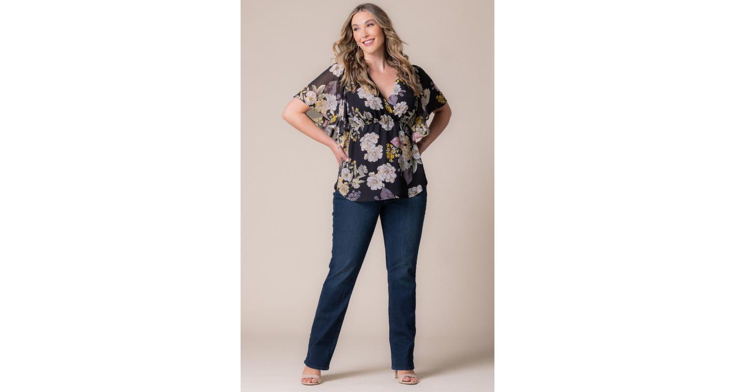 Plus Size Seaside Serenade Peplum Top