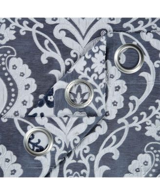 Premium Damask Pattern Luxury Beige Curtains - 108 Inch Panels with Grommets - for Living Room Windows Bedroom Kitchen Dining - Elegant Jacquard Classy Design - Room Darkening 2 Panel Set