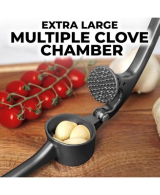 Large Premium Garlic Press Set - Bigger Bowl for Bigger Garlic