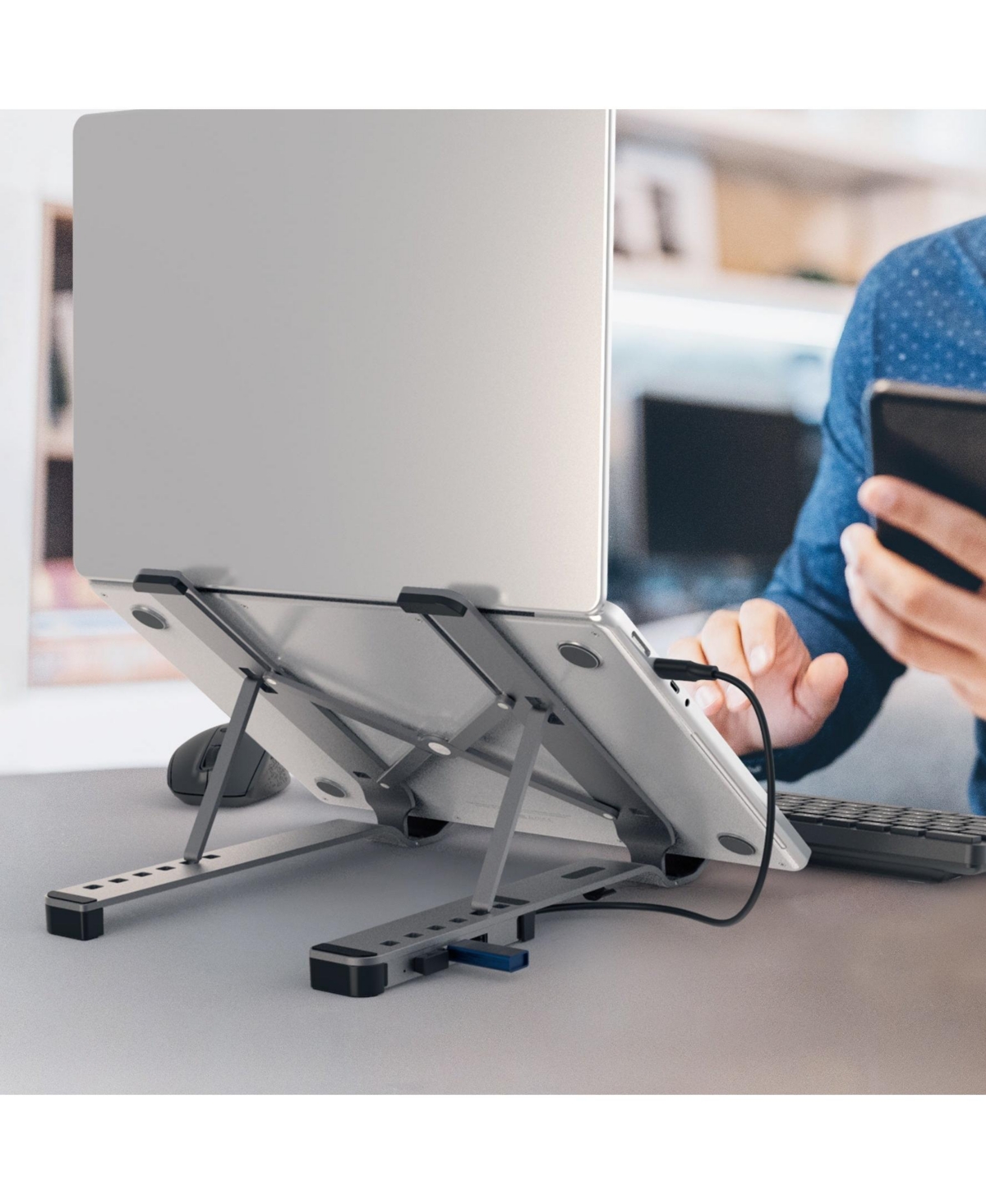 j5create Laptop Stand with Usb 4-Port Hub - balanced  versatile