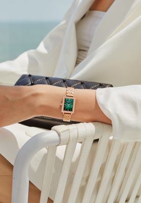 Victoria Hyde Women's Crystals Watch Westminster Green Rose Gold Watch