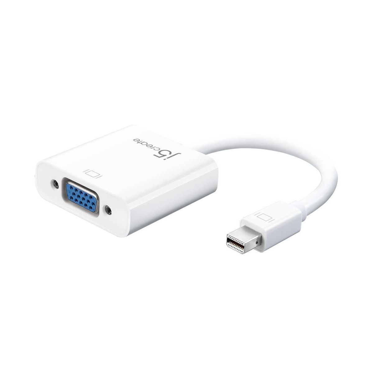 j5create JDA112 Mini DisplayPort to Vga Adapter - pure,  pristine white hue